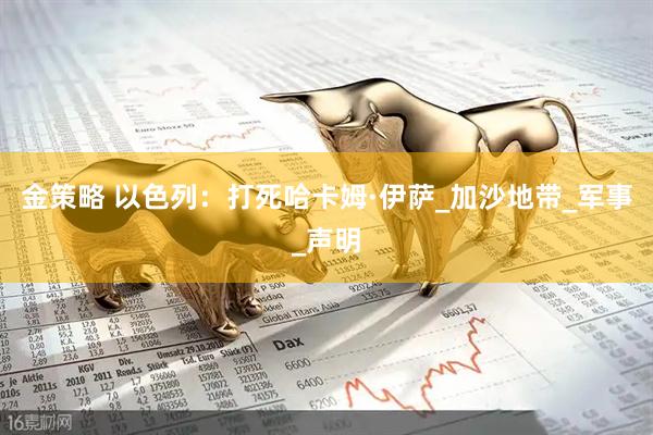 金策略 以色列：打死哈卡姆·伊萨_加沙地带_军事_声明